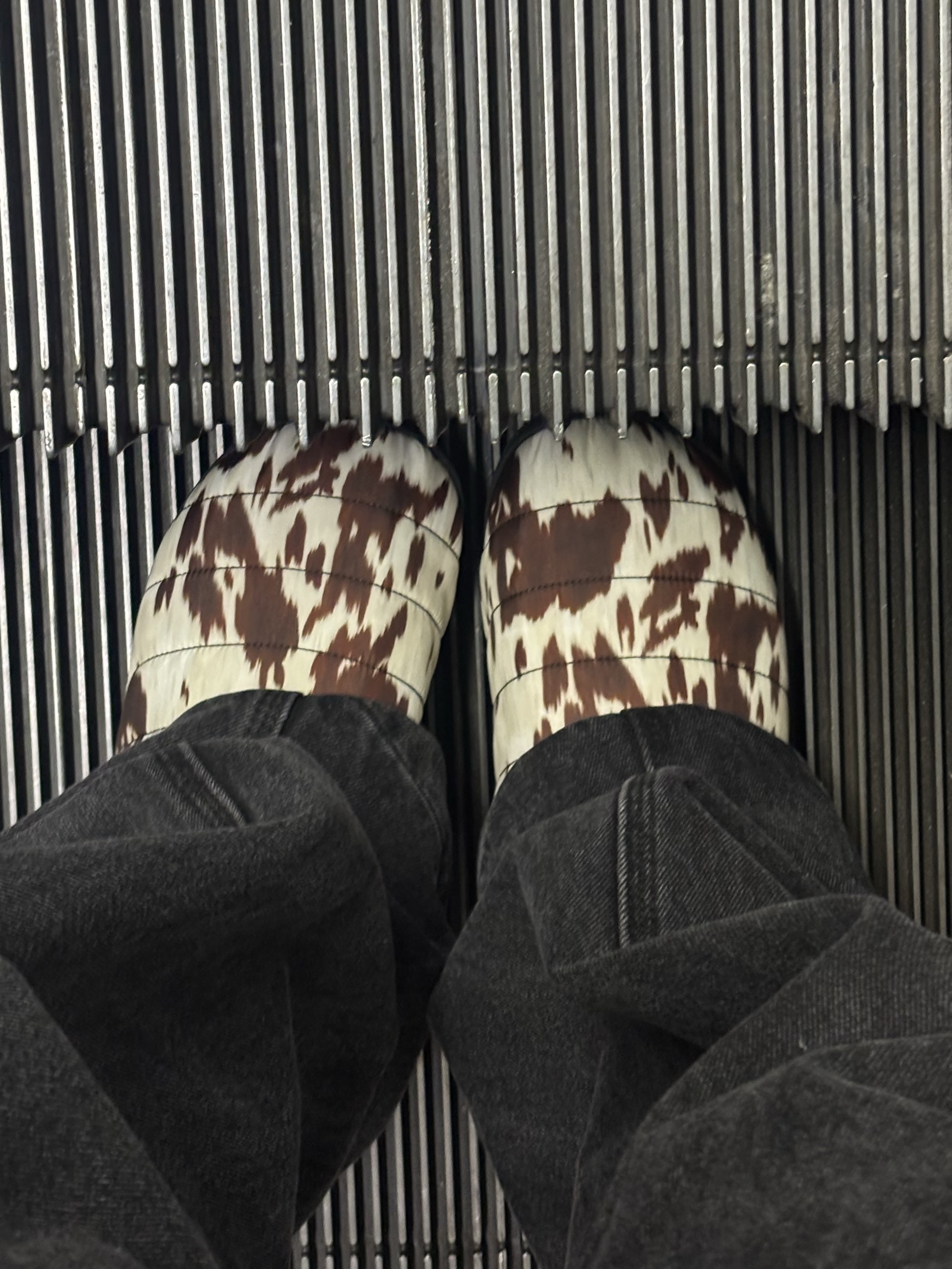 Subu Originals F-Line Cow Brown 착용 스타일