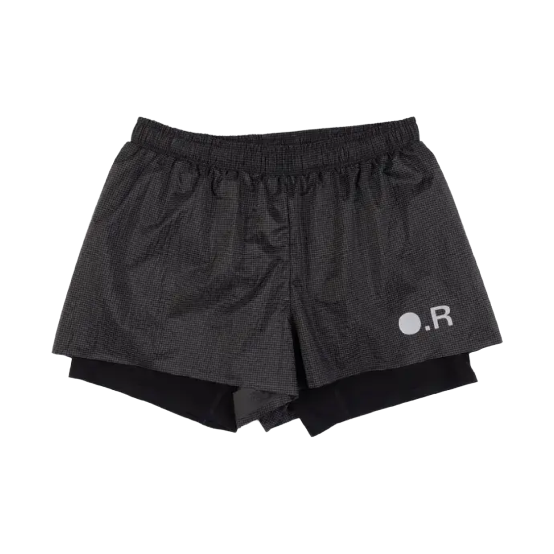 옵티미스틱 러너스 글로시 립스탑 쇼츠 블랙(Optimistic Runners Glossy Ripstop Shorts Black)