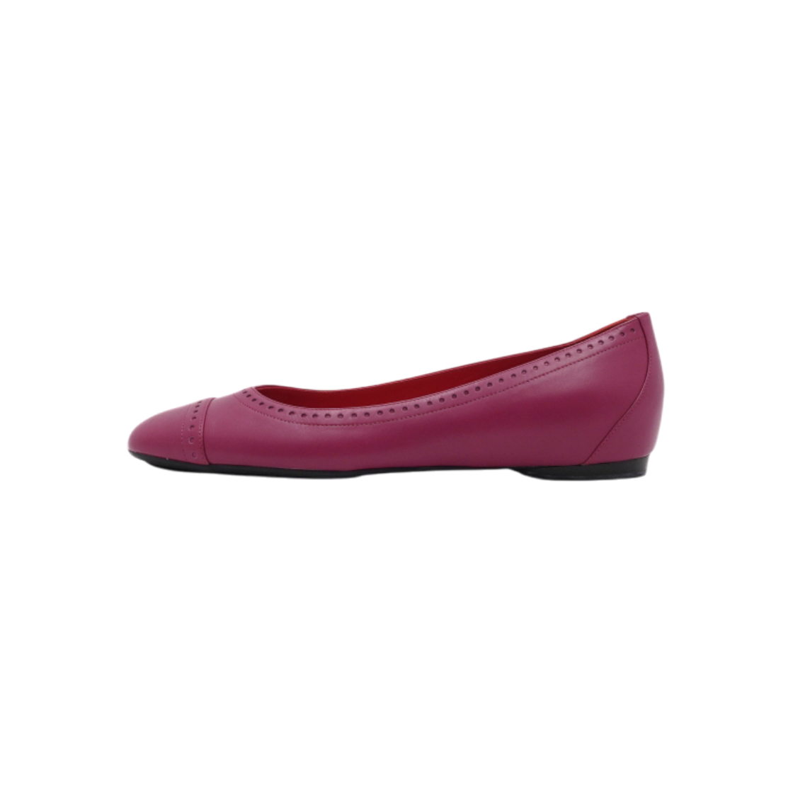 ITDPRRGRDEDW Hermes Pink Leather Ballerina Flats