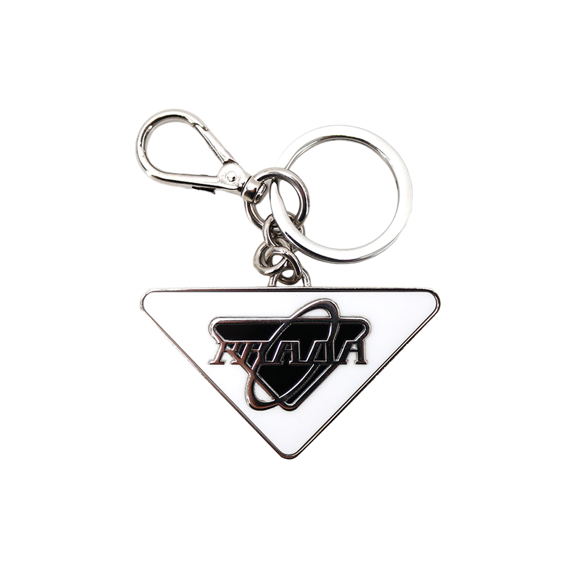 ITC42FVT7CIU Prada Triangle Logo Keyholder 2PM025