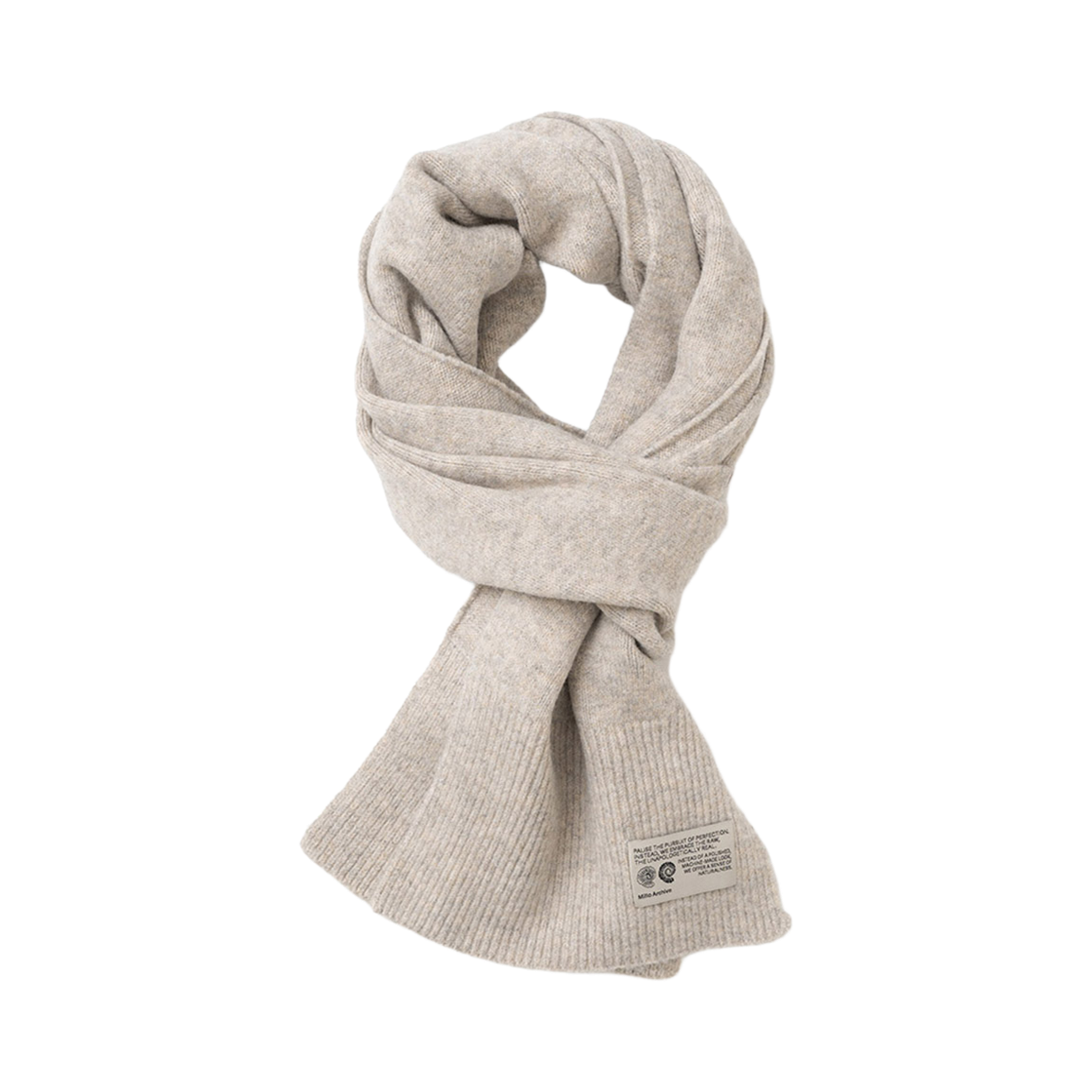 밀로 아카이브 글로우 로드 머플러 베이지