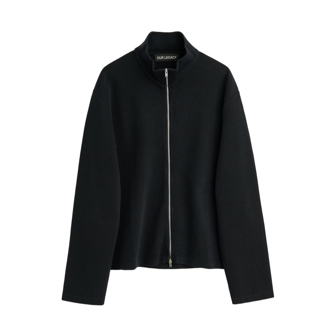M2266SBA Our Legacy Shrunken Fullzip Black Athletic Rib