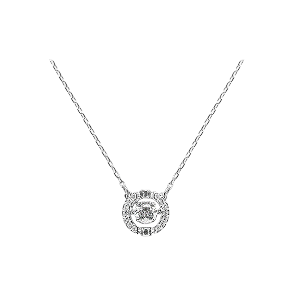 5286137 [13% 쿠폰] (W) Swarovski Sparkling Dance Necklace White Rhodium Plated