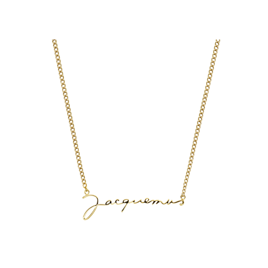 223JW333-5845 280 [13% 쿠폰] Jacquemus La Chaine Signature Logo Chain Necklace Gold