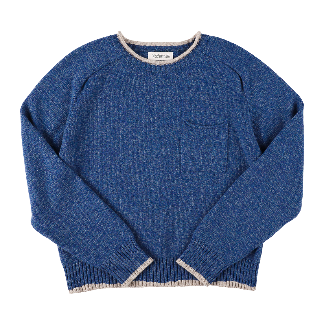 HIS25DNP001DB Heisan Dusty Wool Knit Pullover Dusty Blue