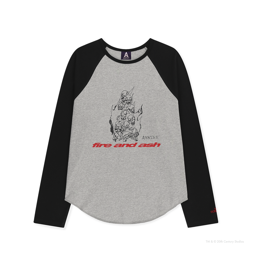 SL253TTSLT92HR [트리플적립]SUNLOVE [AVATAR] Raglan LS Tee Heather Grey