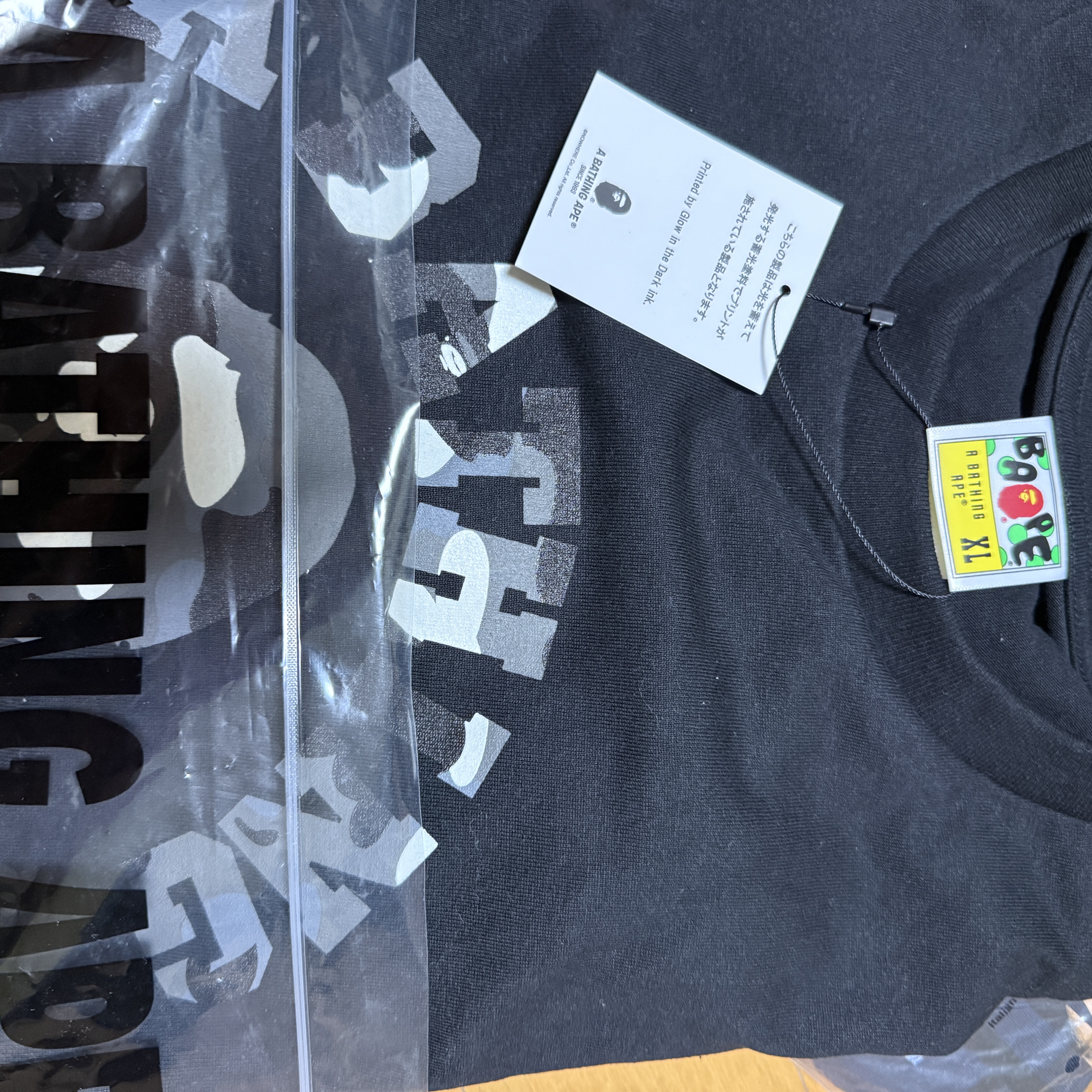 BAPE City Camo College L/S T-Shirt Black 착용 스타일