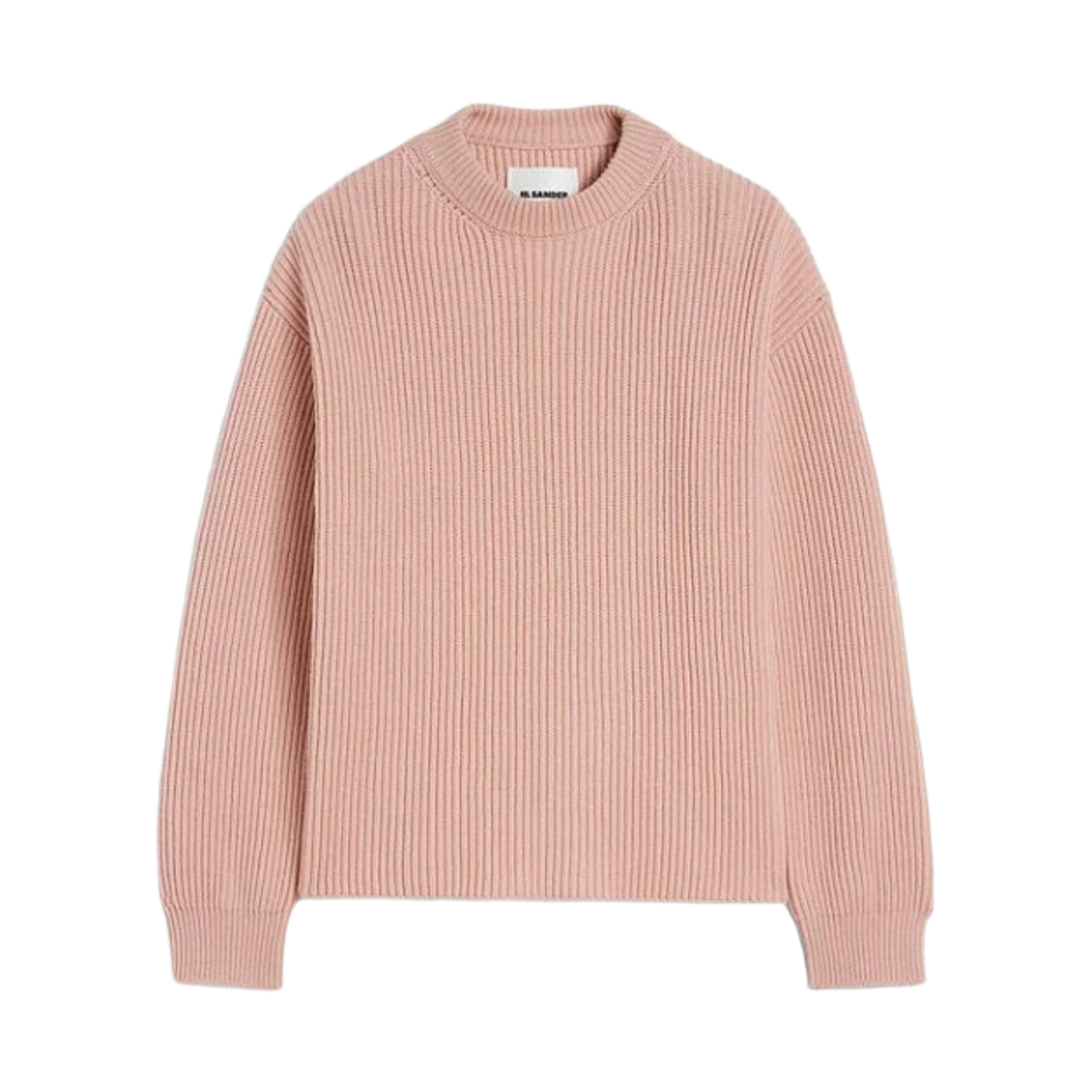 (W) 질 샌더 미드웨이트 울 크루넥 스웨터 파우더 핑크((W) Jil Sander Midweight Wool Crew Neck Sweater Powder Pink)