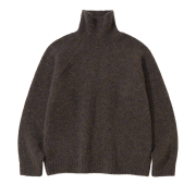 Knitted Boucle Turtle Neck Knit Brown