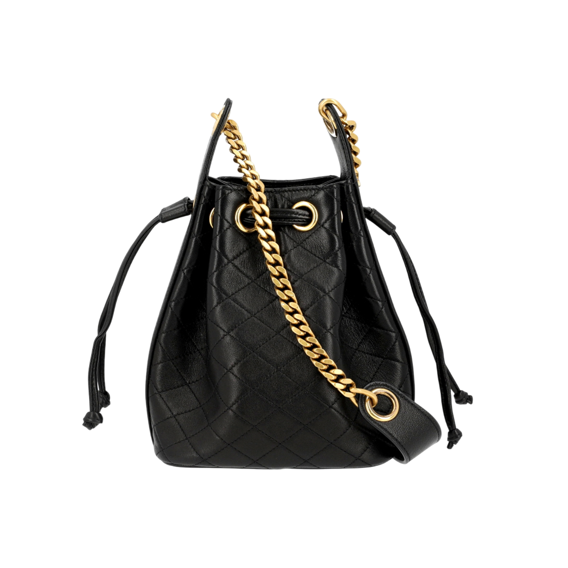 840886 1EL07 1000 [13% 쿠폰] Saint Laurent Cassandre Bucket Bag in Lambskin Black