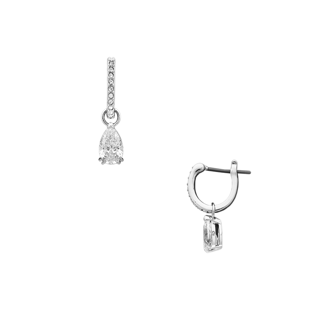5636716 [15% 쿠폰] (W) Swarovski Millenia Hoop Earrings Peer Cut White Rhodium Plated