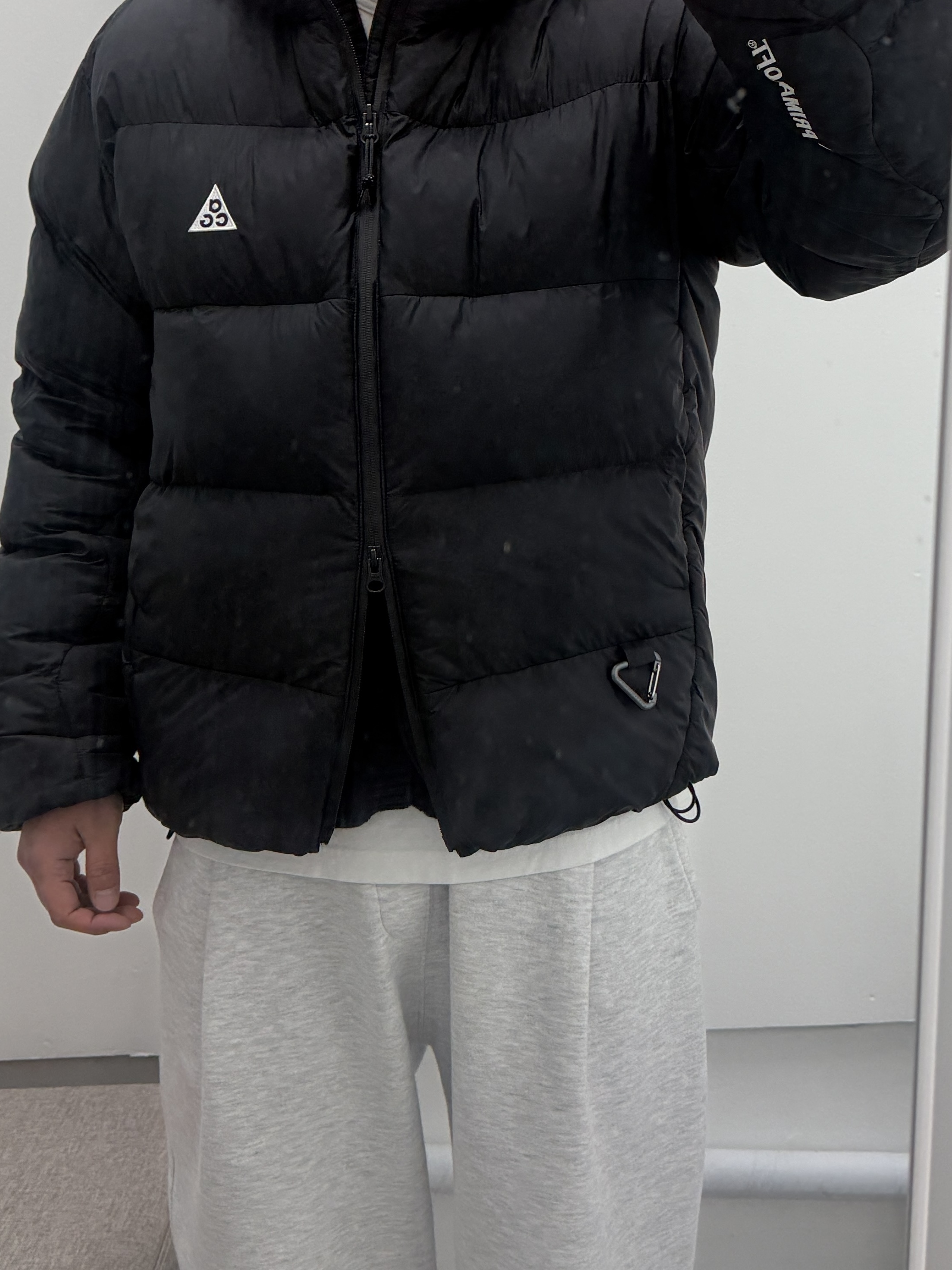 Nike ACG Therma-Fit ADV Lunar Lake Loose Hooded Jacket Black Summit White - Asia 착용 스타일 - 1