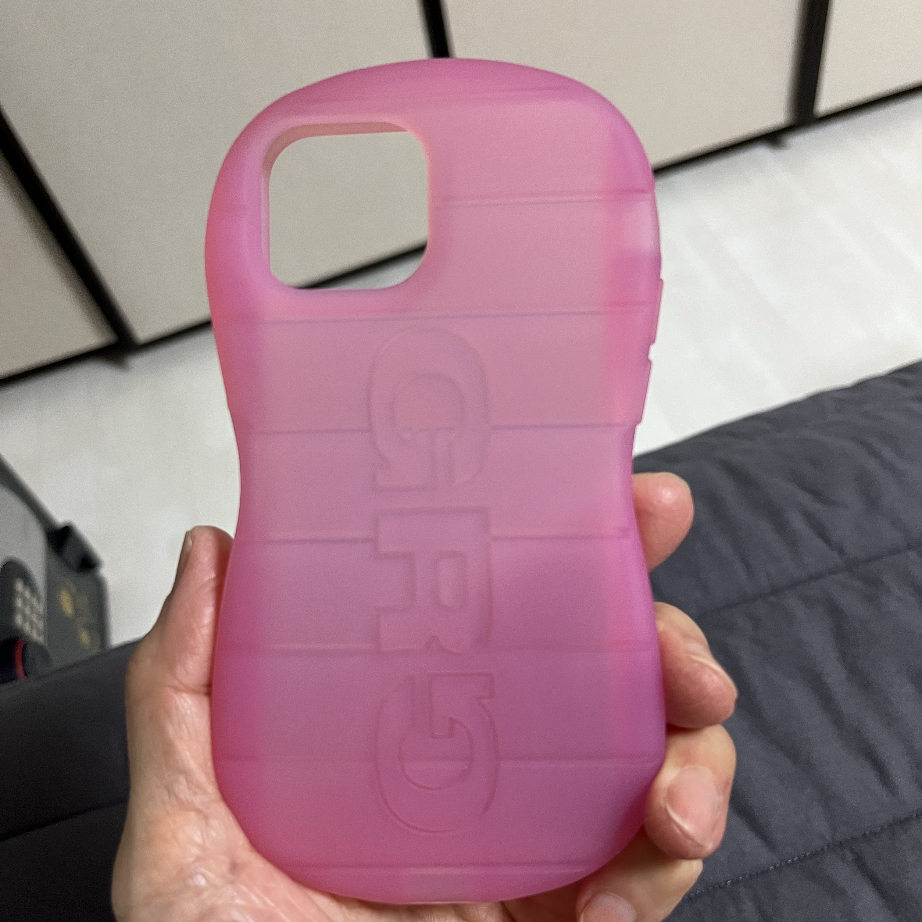 Gragg Step Booster Case - Clear Pink 착용 스타일