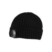[15% 쿠폰] C.P. Company Extrafine Merino Wool Lens Beanie Black - 25FW