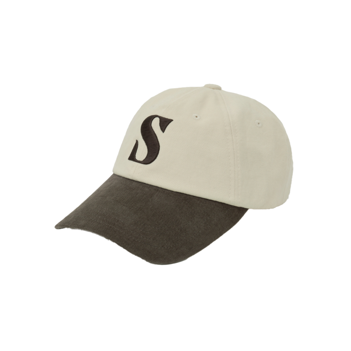 SA255UAP29CRBR SATUR Vintage Mix Casual Ball Cap Cream Brown