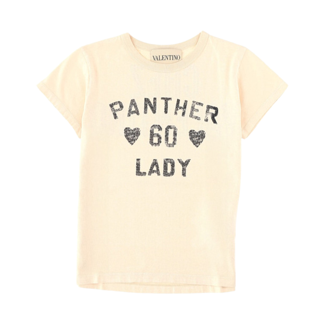 (W) 발렌티노 프린트 코튼 티셔츠 베이지((W) Valentino Print Cotton T-Shirt Beige)