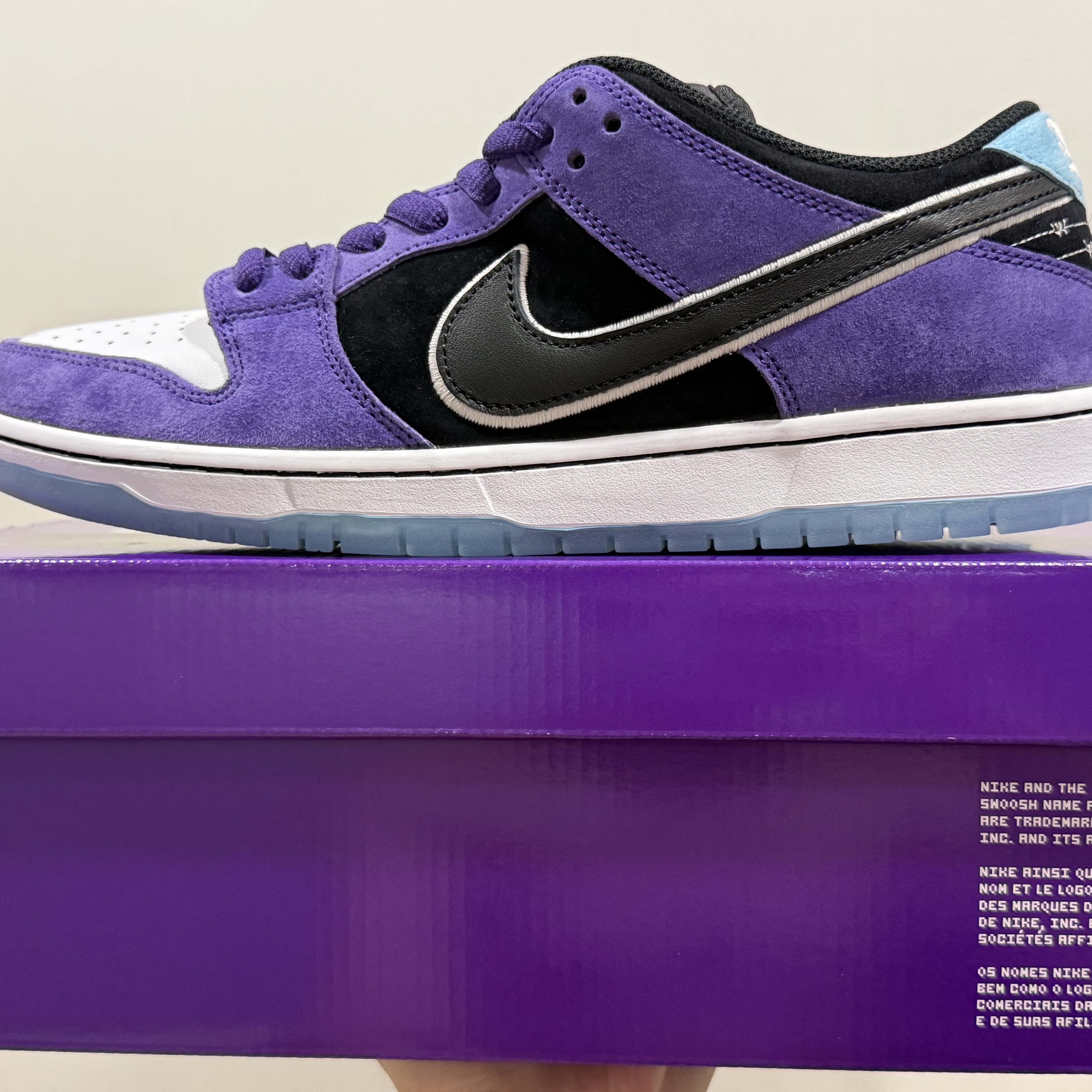 Nike x Hayley Wilson SB Dunk Low Pro Black and Court Purple 착용 스타일 - 1