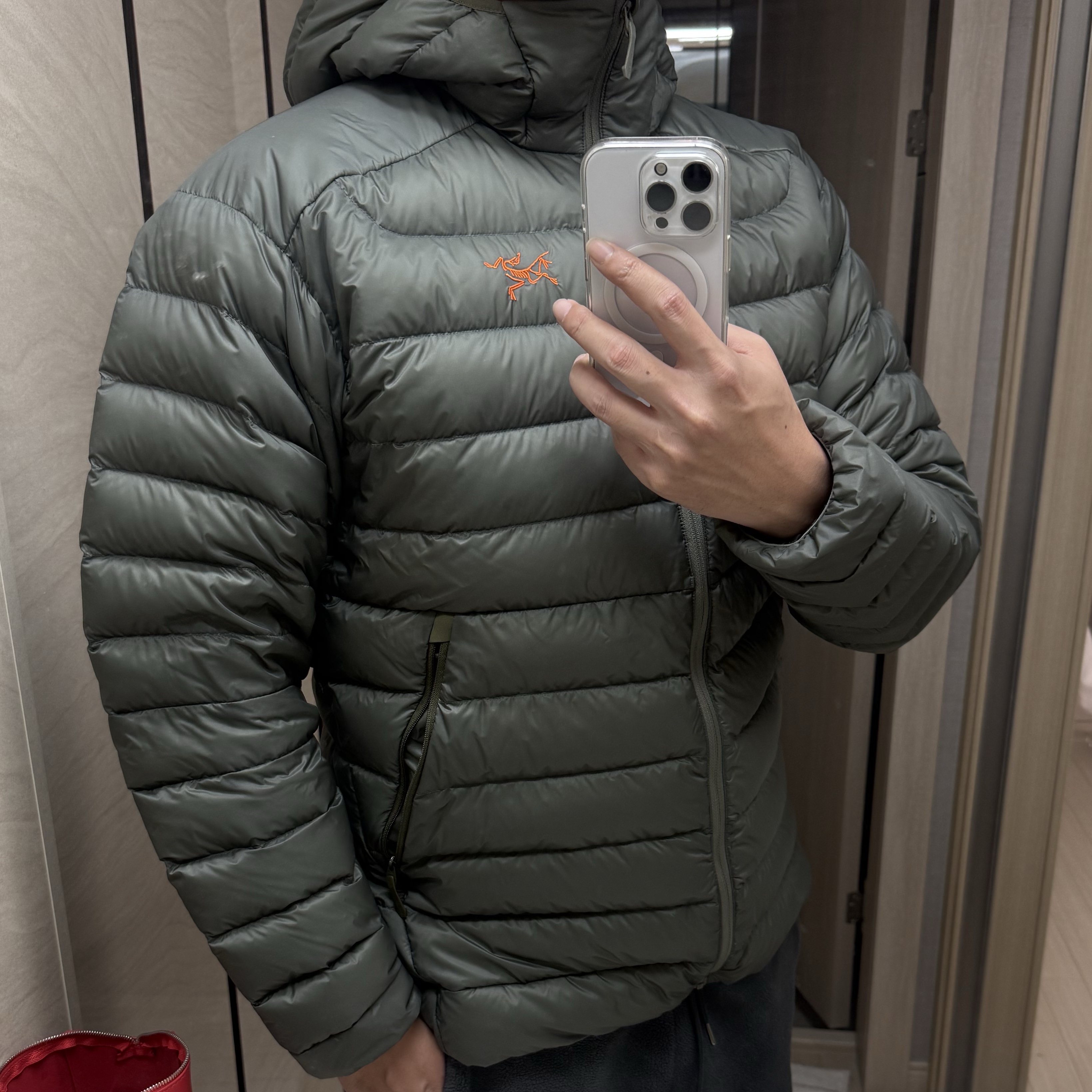 Arc'teryx Cerium Hoody Forage Verve 착용 스타일