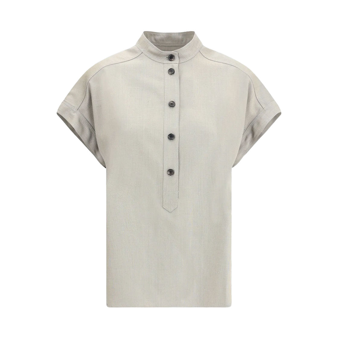 (W) 로로 피아나 버진 울 아니시드 실크 엘로디 셔츠 베이지((W) Loro Piana Virgin Wool Aniseed Silk Elodie Shirt Beige) - 1