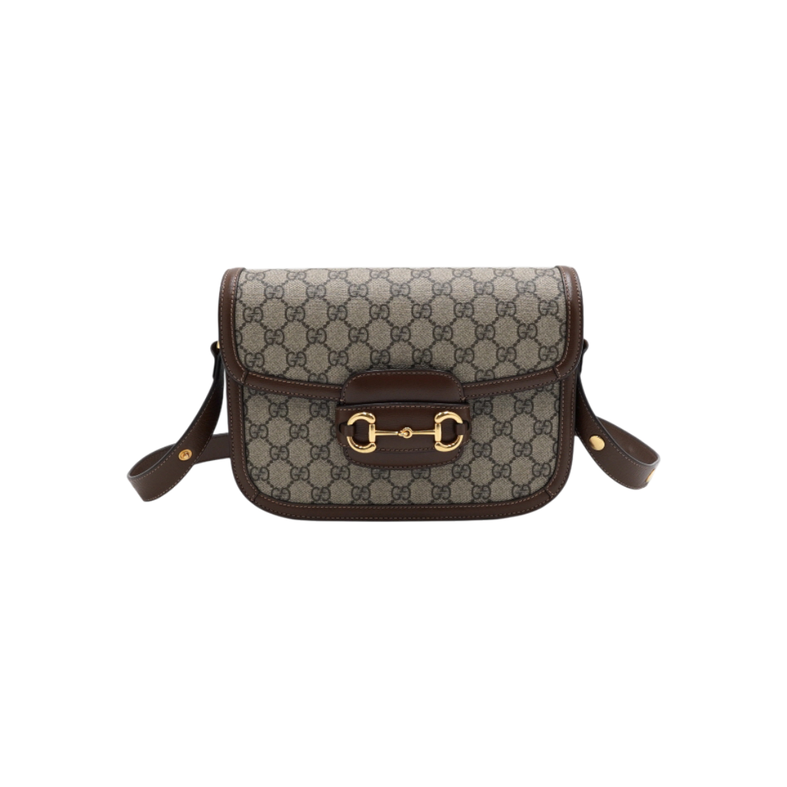 IT3EKI39P4NA Gucci 1955 Horsebit Shoulder Bag in GG Supreme Canvas
