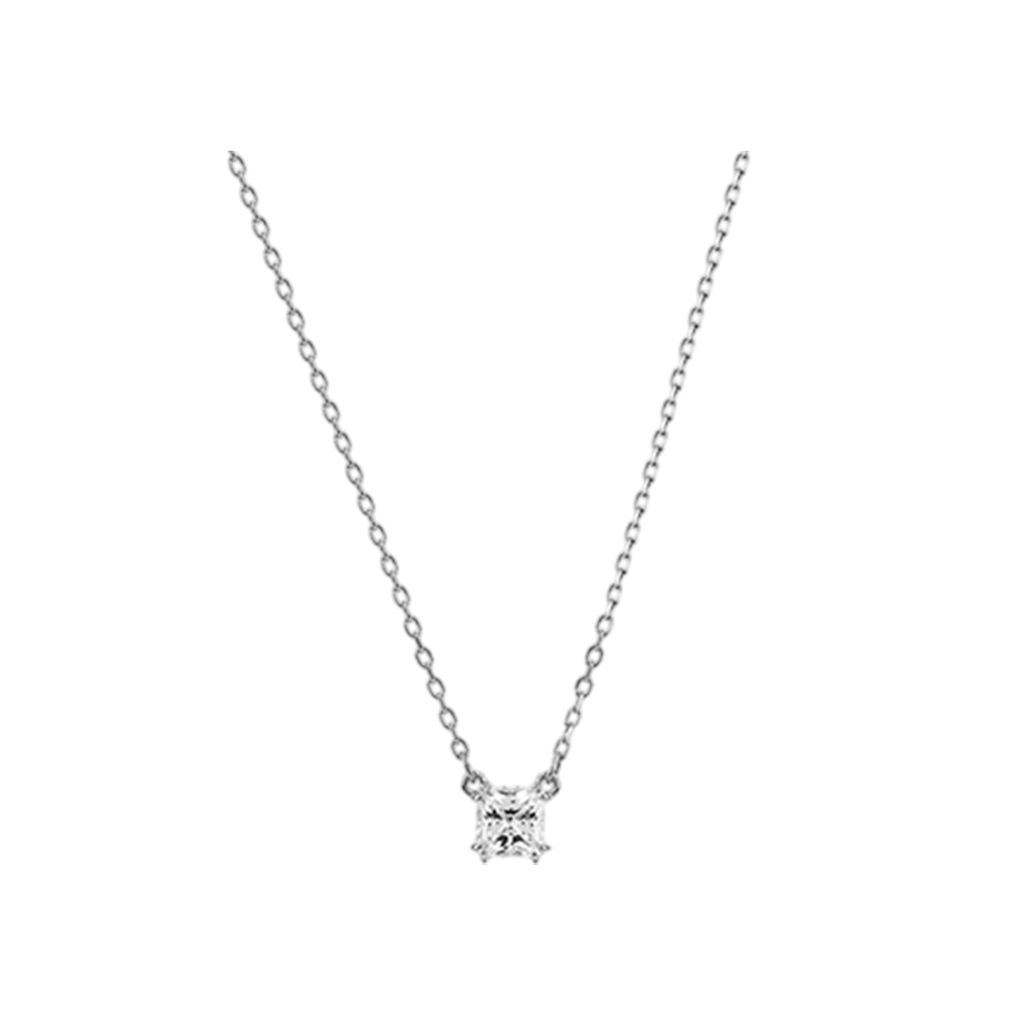 5701903 [13% 쿠폰] (W) Swarovski Stilla Pendant Square Cut White Rhodium Plated