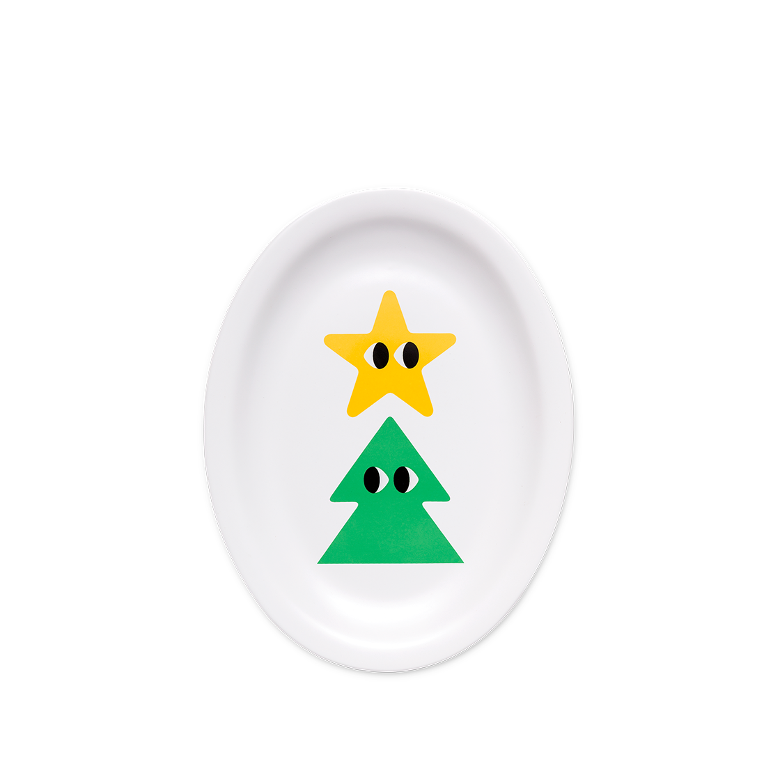 이야이야앤프렌즈 크리스마스 스타 오벌 무광 플레이트  L