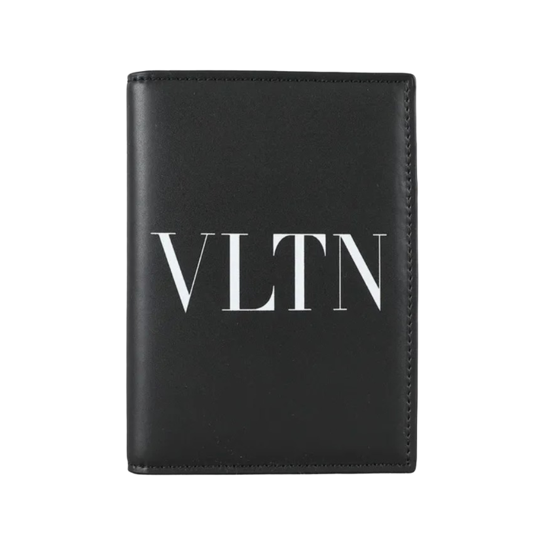 P0R66LVN0NI Valentino VLTN Logo Print Card Holder Black