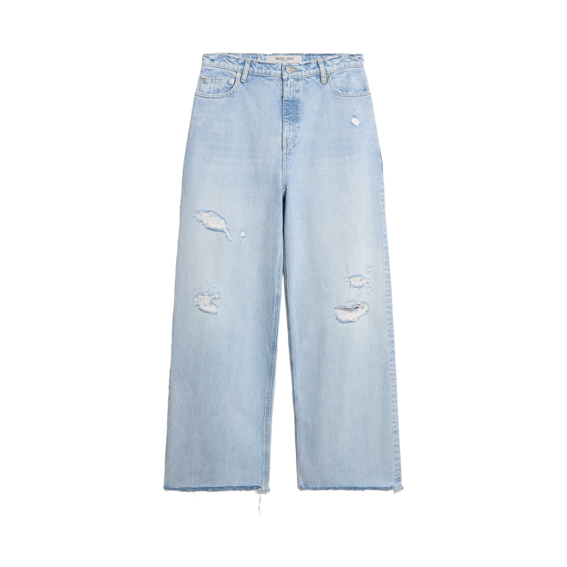 GWP02079-P001850-50134 (W) Golden Goose Lived in Effect Denim Pants Light Blue