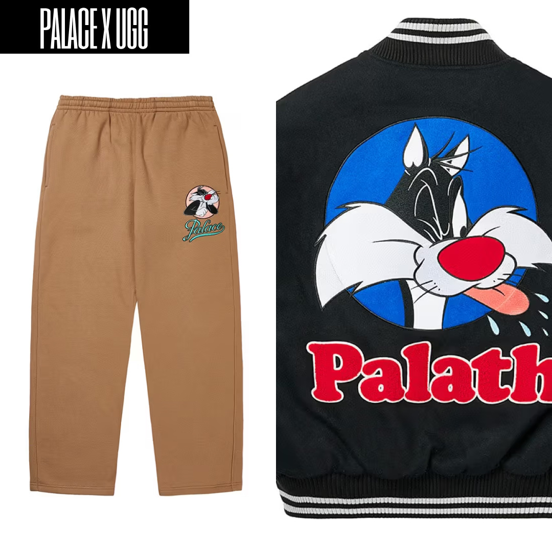 UGG x Palace x Looney Tunes Tasman Slipper Black, UGG x Palace x Looney Tunes Tasman Slipper Yellow 착용 스타일 - 3