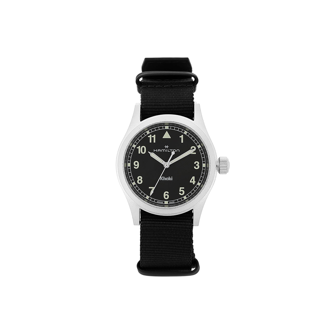 H69401430 [13% 쿠폰] Hamilton Khaki Field Quartz 38mm Nato Strap Black