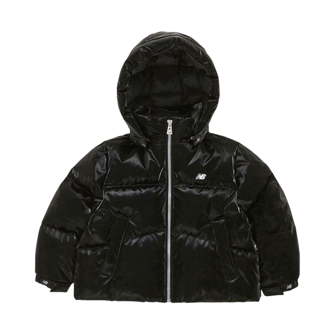 NK9PF4107U-19 (Kids) New Balance Essential High Glossy Short Down Jacket Black