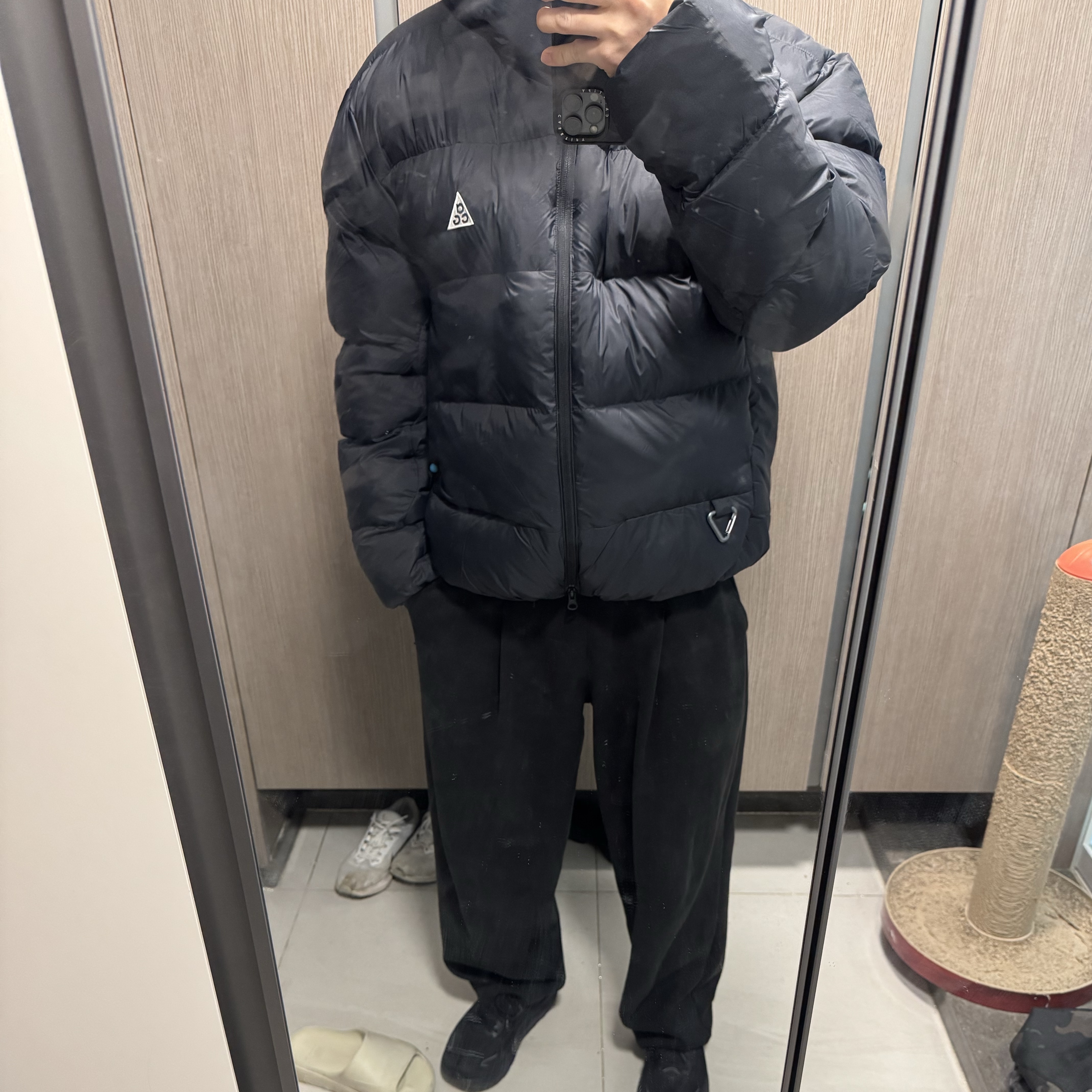 Nike ACG Therma-Fit ADV Lunar Lake Loose Hooded Jacket Black Summit White - Asia 착용 스타일