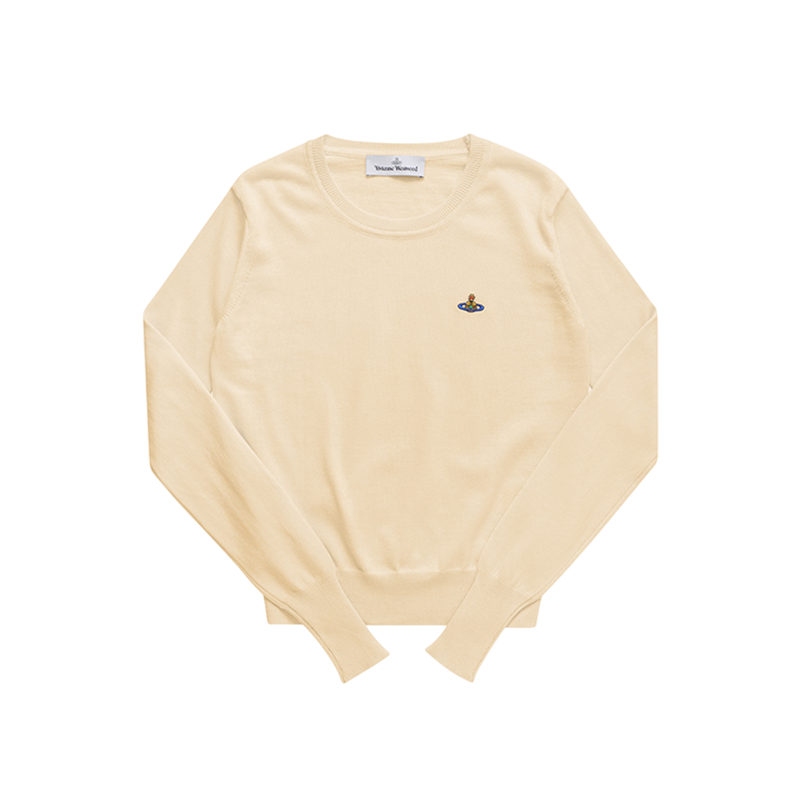 1803002S Y001V A408 [13% 쿠폰] (W) Vivienne Westwood Bea Cotton Blend Crewneck Sweater Cream
