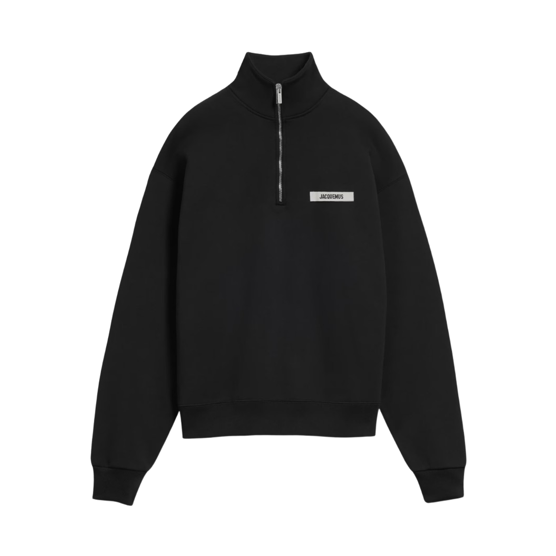SSM00313AJ0-0174-990 Jacquemus The Gros Grain Zipped Rollneck Sweatshirt Black