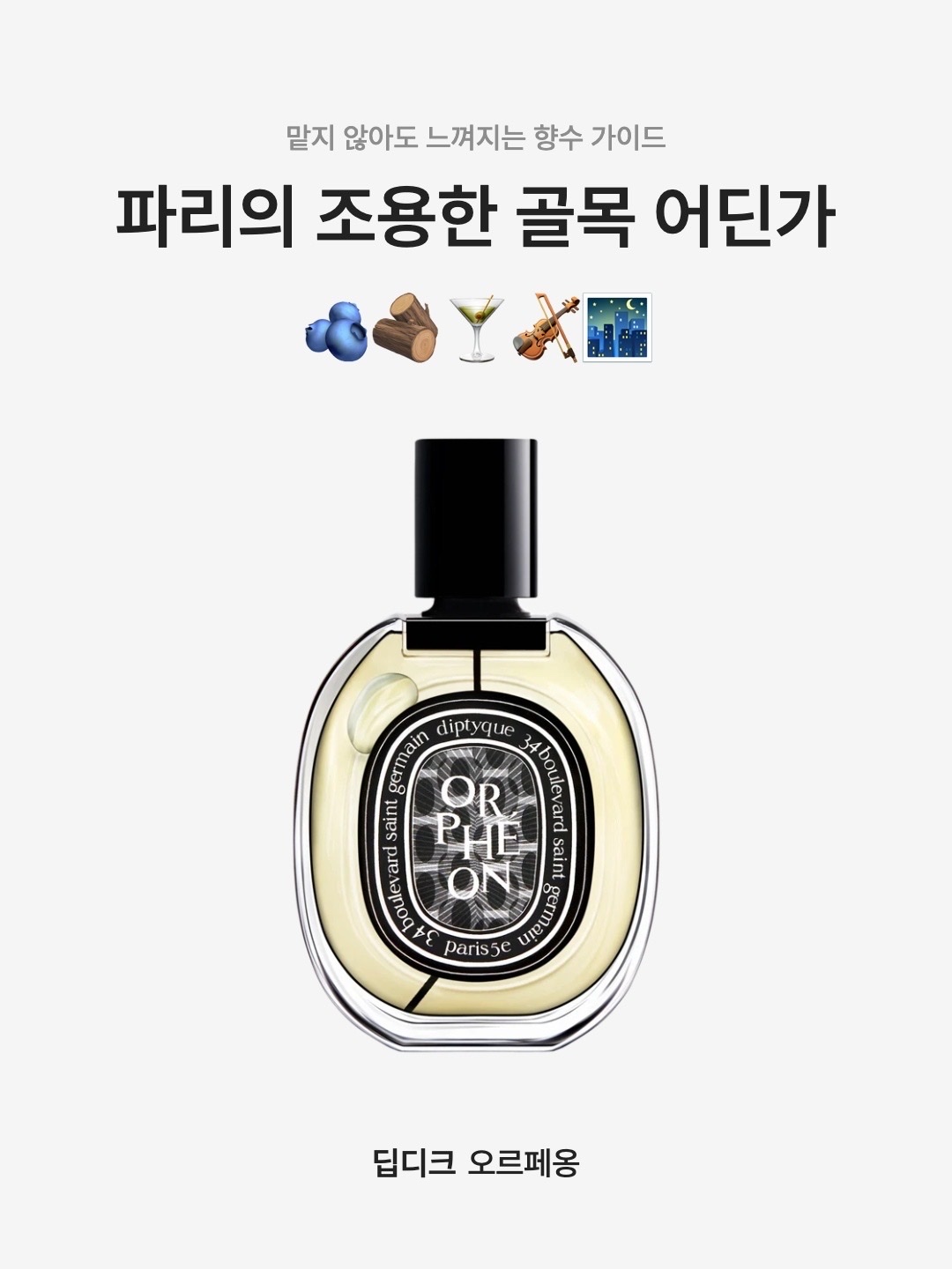 Diptyque Orpheon Eau De Parfum 75ml, Diptyque Orpheon Holiday Limited Edition Eau De Parfum 75ml 착용 스타일 - 1