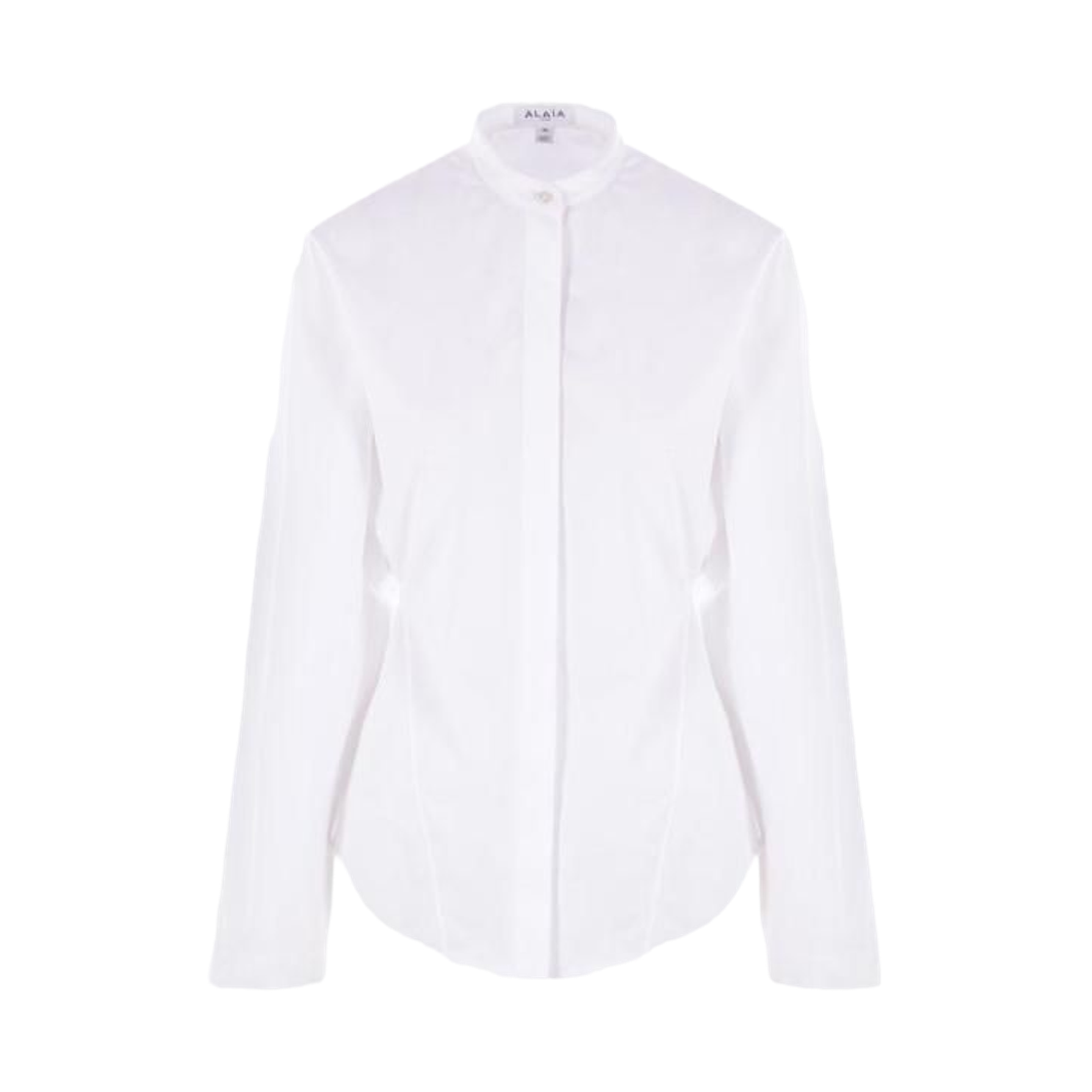 (W) 알라이아 라운드 포플린 셔츠 화이트((W) Alaia Round Poplin Shirt White)