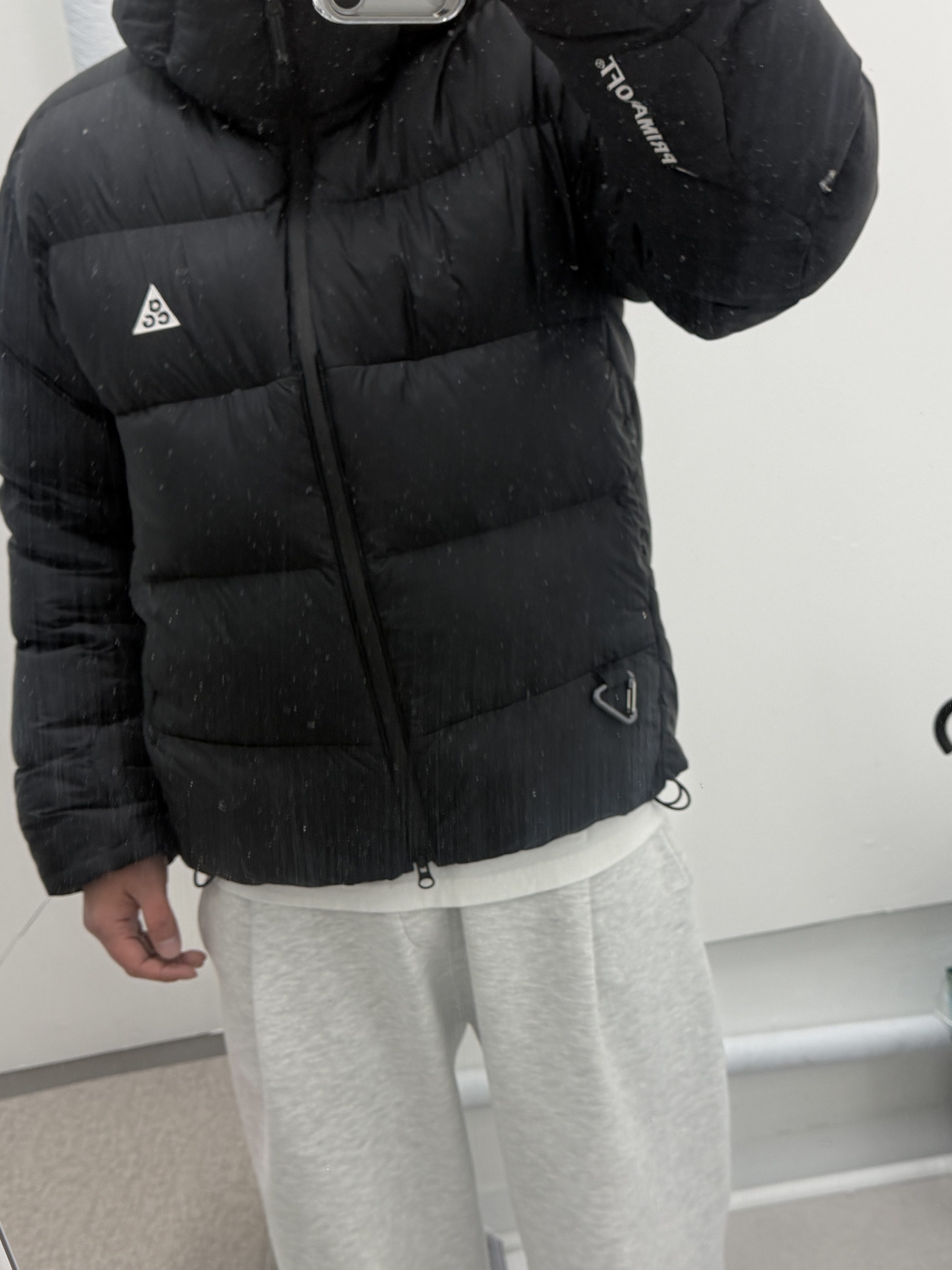 Nike ACG Therma-Fit ADV Lunar Lake Loose Hooded Jacket Black Summit White - Asia 착용 스타일 - 4