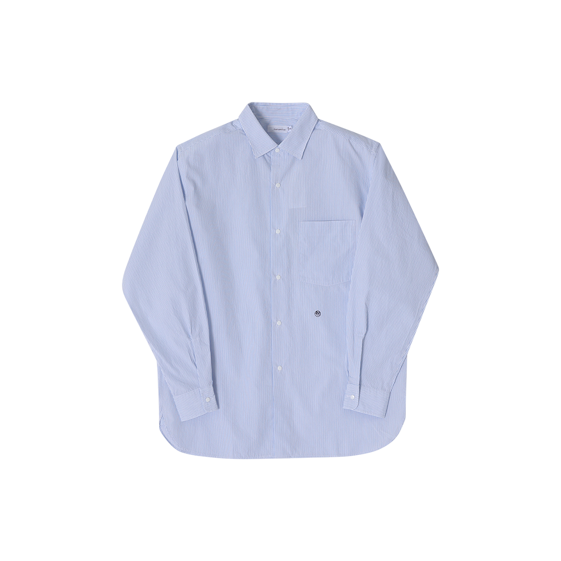 SUGF362E SX [13% 쿠폰] Nanamica Regular Collar Stripe Wind Shirt Sax