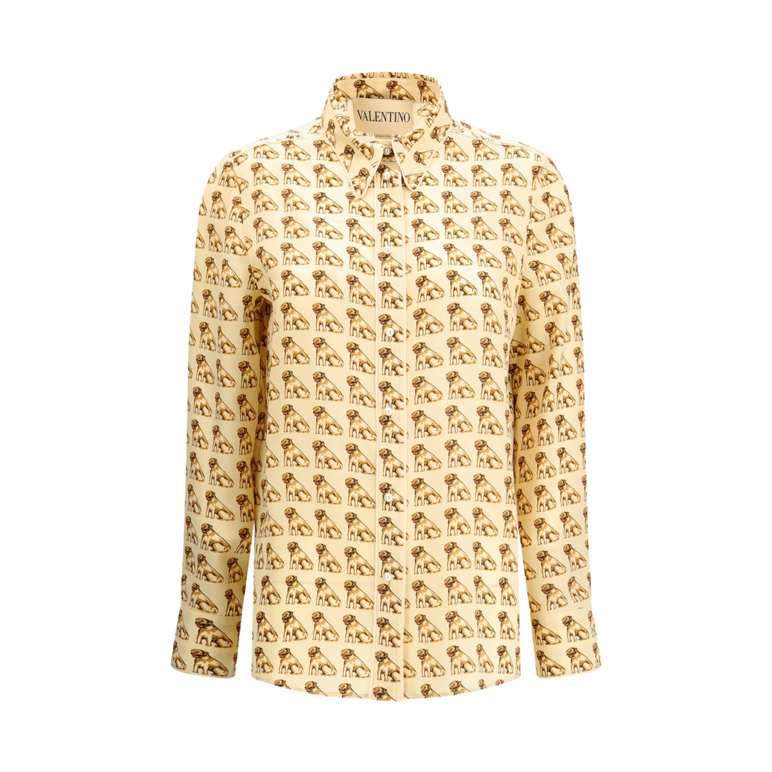 AB7Q29G5R0R (W) Valentino Silk Crepe De Chine Shirt Multicolor