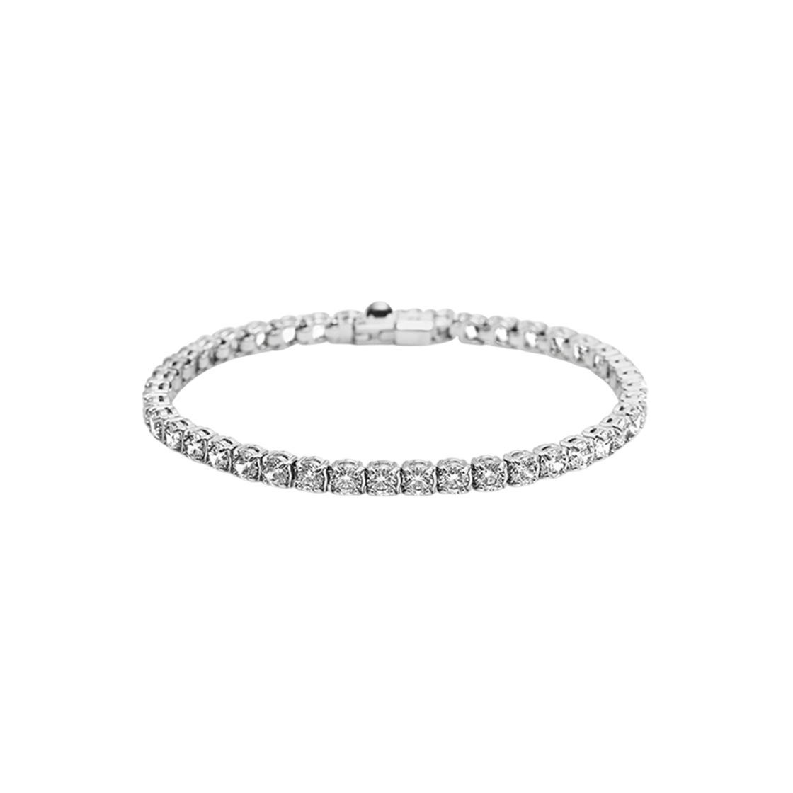 5648937 [13% 쿠폰] (W) Swarovski Matrix Tennis Bracelet White Rhodium Plated Medium