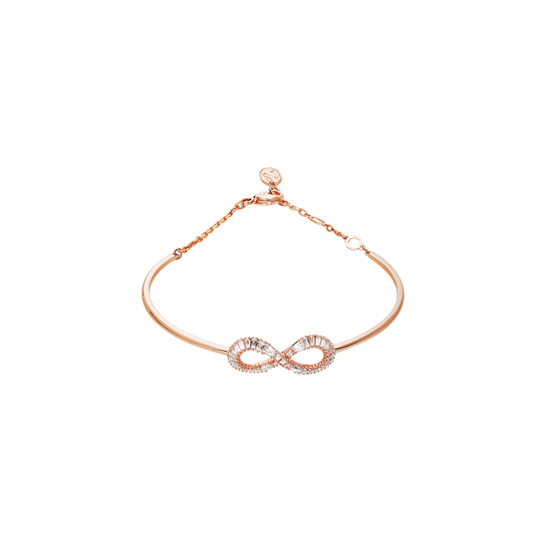 5679443 [13% 쿠폰] (W) Swarovski Hyperbola Bangle White Rose Gold Plated
