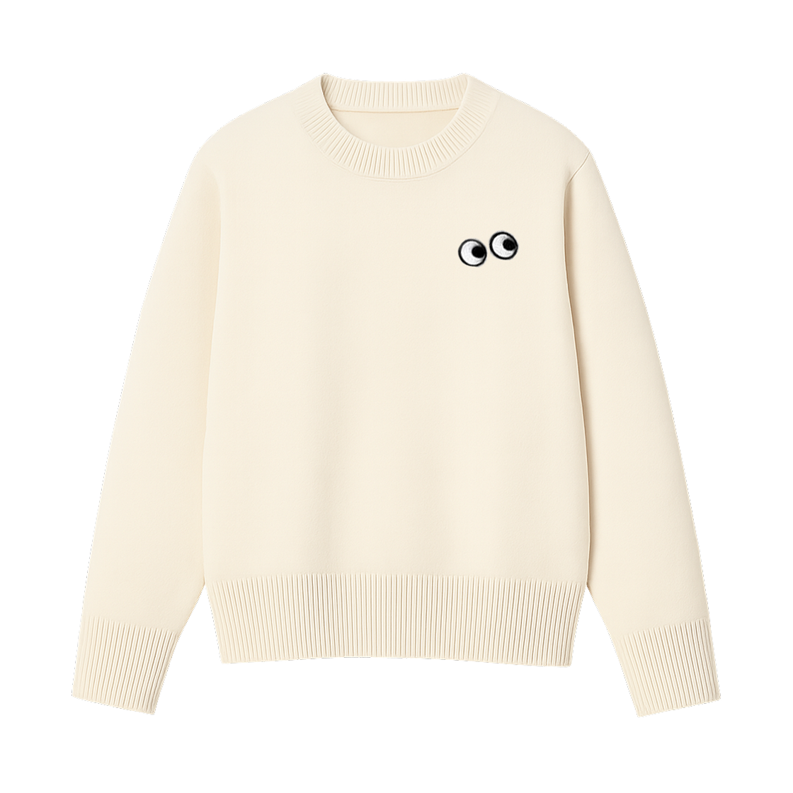 (키즈) 유니클로 x 안야 힌드마치 프리미엄 램스울 롱슬리브 크루넥 스웨터 오프 화이트 - KR((Kids) Uniqlo x Anya Hindmarch Premium Lambswool Long Sleeve Crew Neck Sweater Off White - KR)