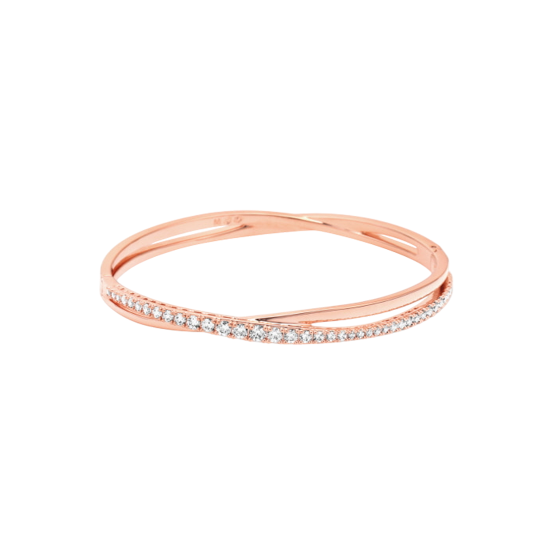 5620552 [13% 쿠폰] (W) Swarovski Twist Bracelet White Rose Gold Plated