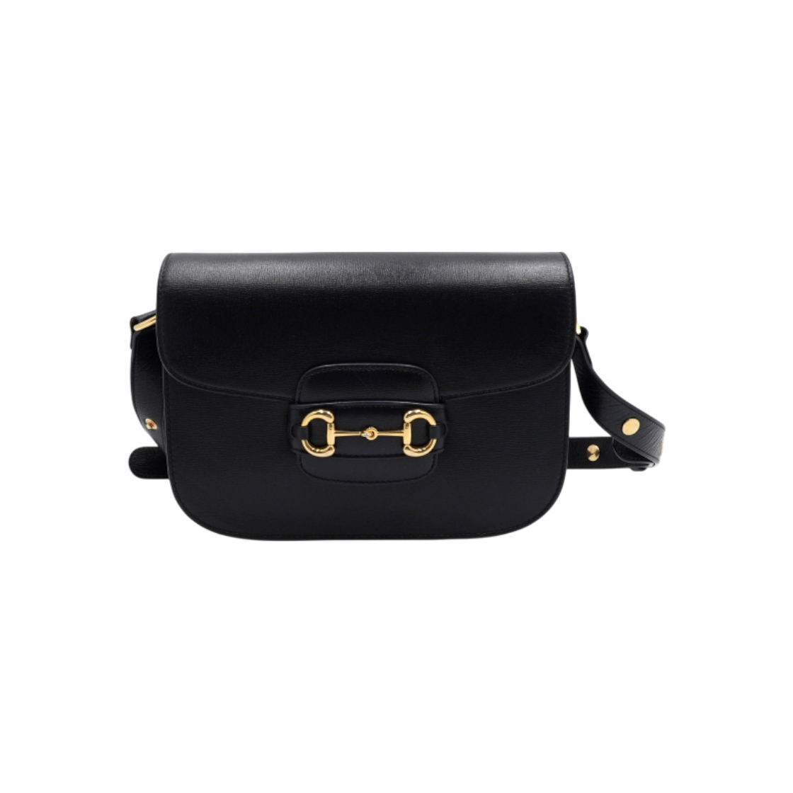 ITSV2BVS7CWT Gucci 1955 Horsebit Black Leather Shoulder and Crossbody Bag