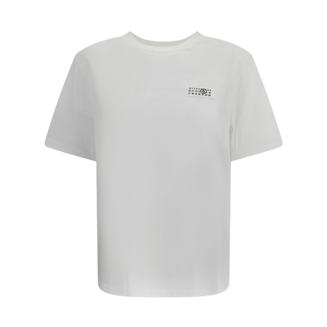 S62GD0210M20115100 (W) MM6 Maison Margiela Taped Label Cotton T-Shirt White