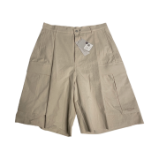 Undermycar Mu.48 Anti Fxxking Logo Play Big Cargo Rip Shorts Beige
