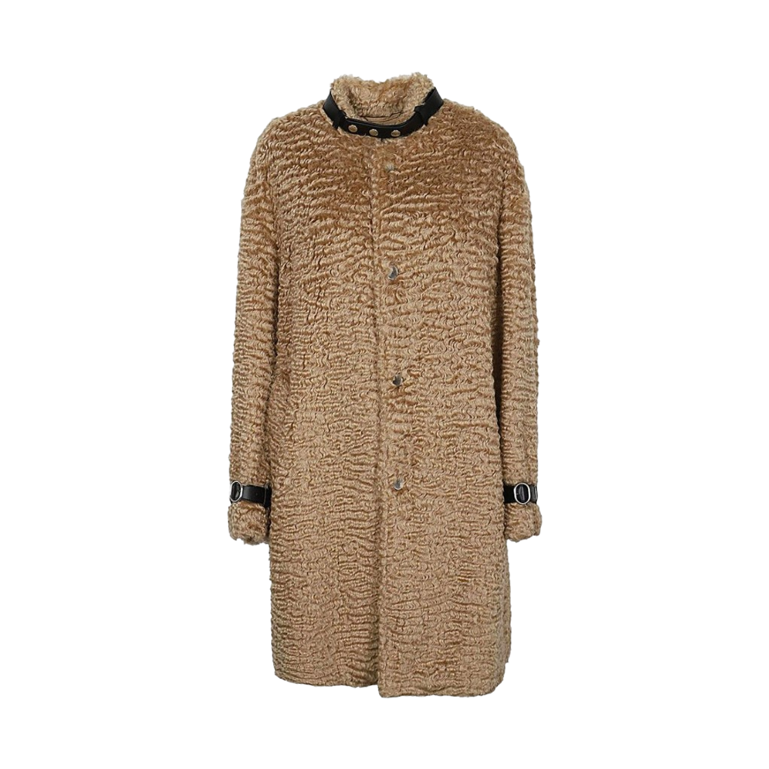 J02AA0164-J40173-237 (W) Jil Sander Mohair Single Breasted Coat Beige