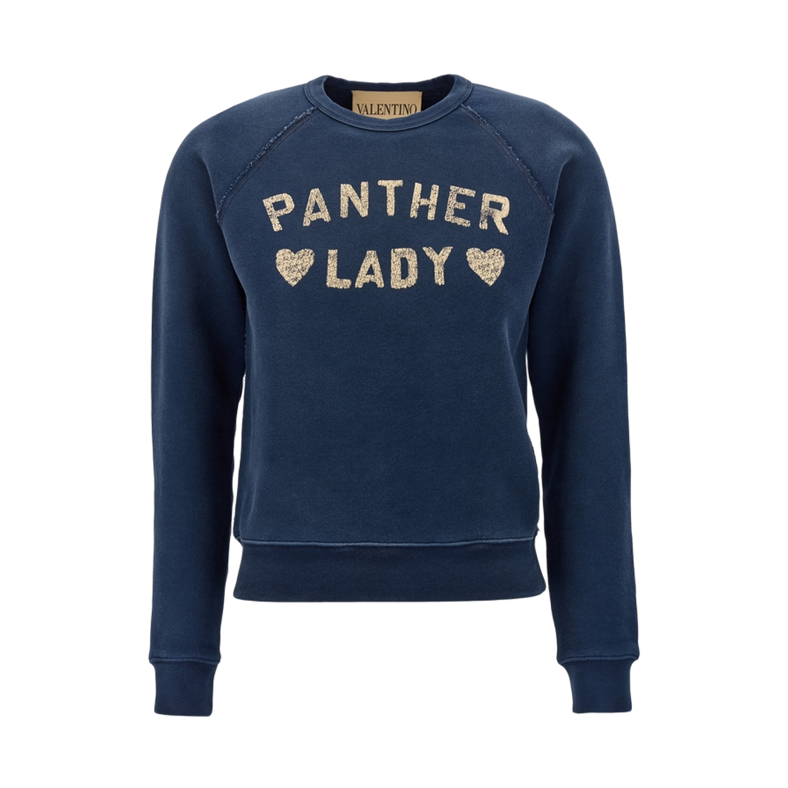 (W) 발렌티노 프린트 코튼 스웨트셔츠 블루((W) Valentino Print Cotton Sweatshirt Blue) - 1