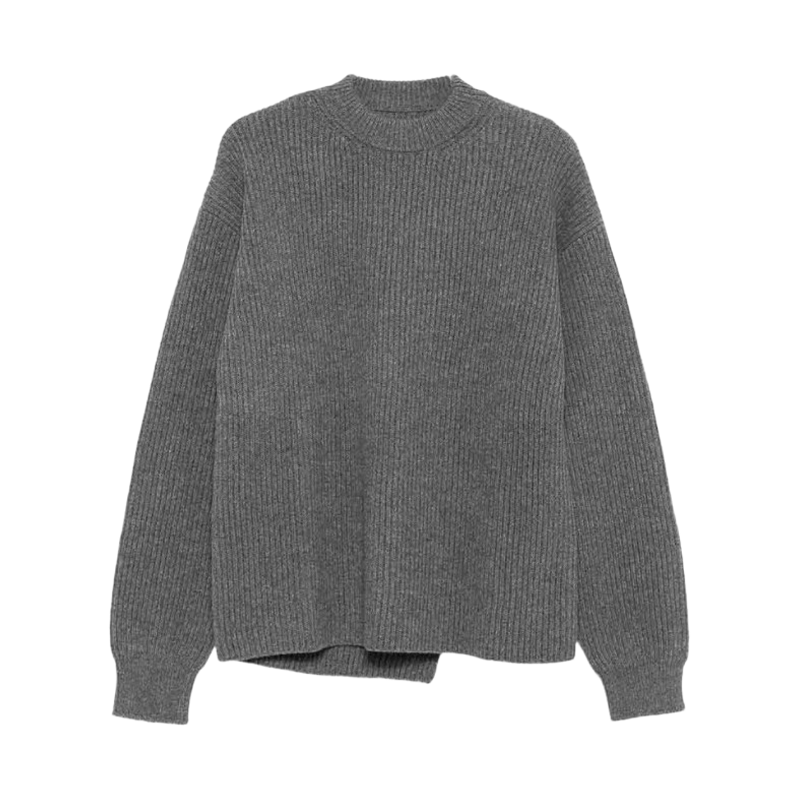 J02GP0223-J14737-037 (W) Jil Sander Midweight Wool Crew Neck Sweater Grey