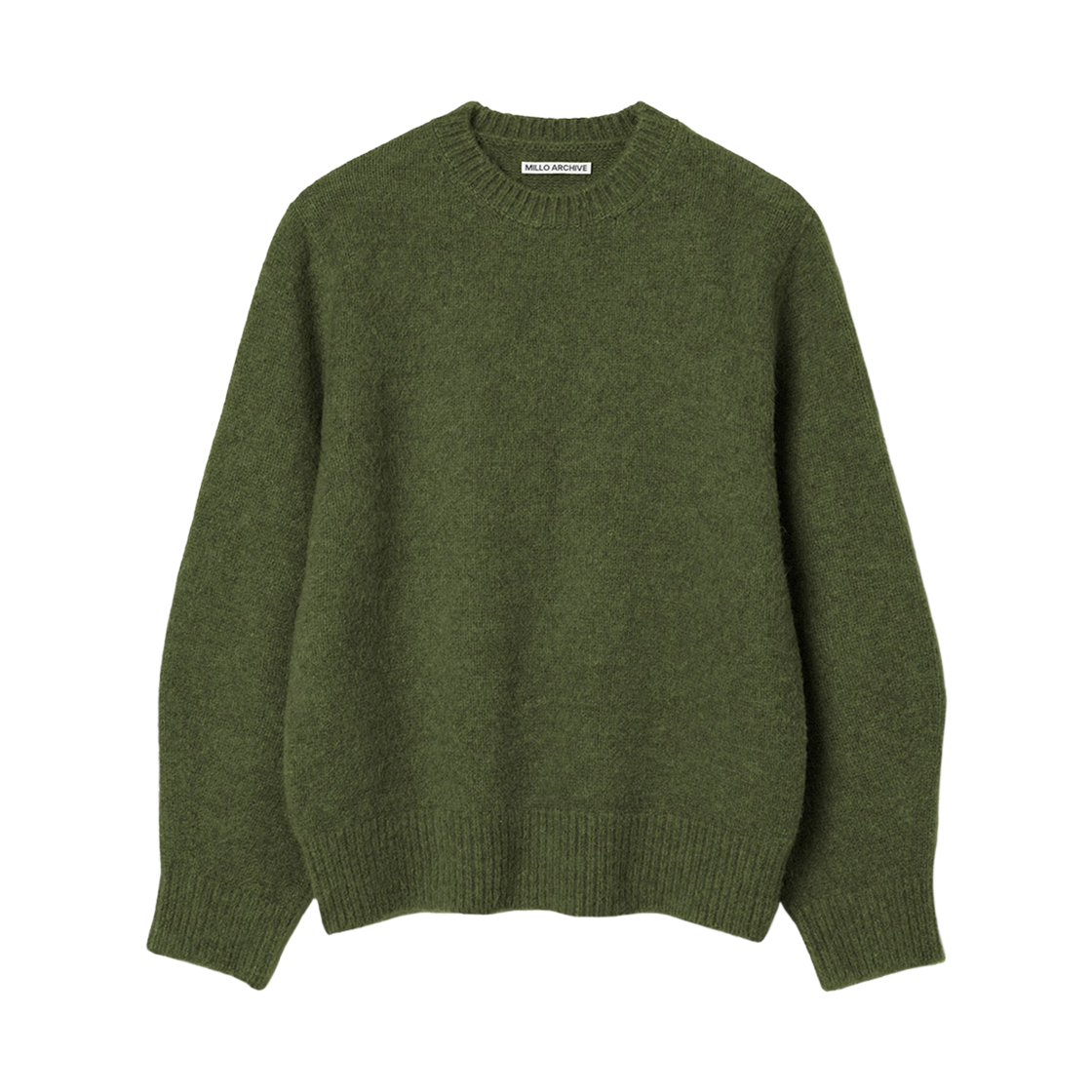 ML425MOG Millo Archive Crop Silhouette Knit Moss Green